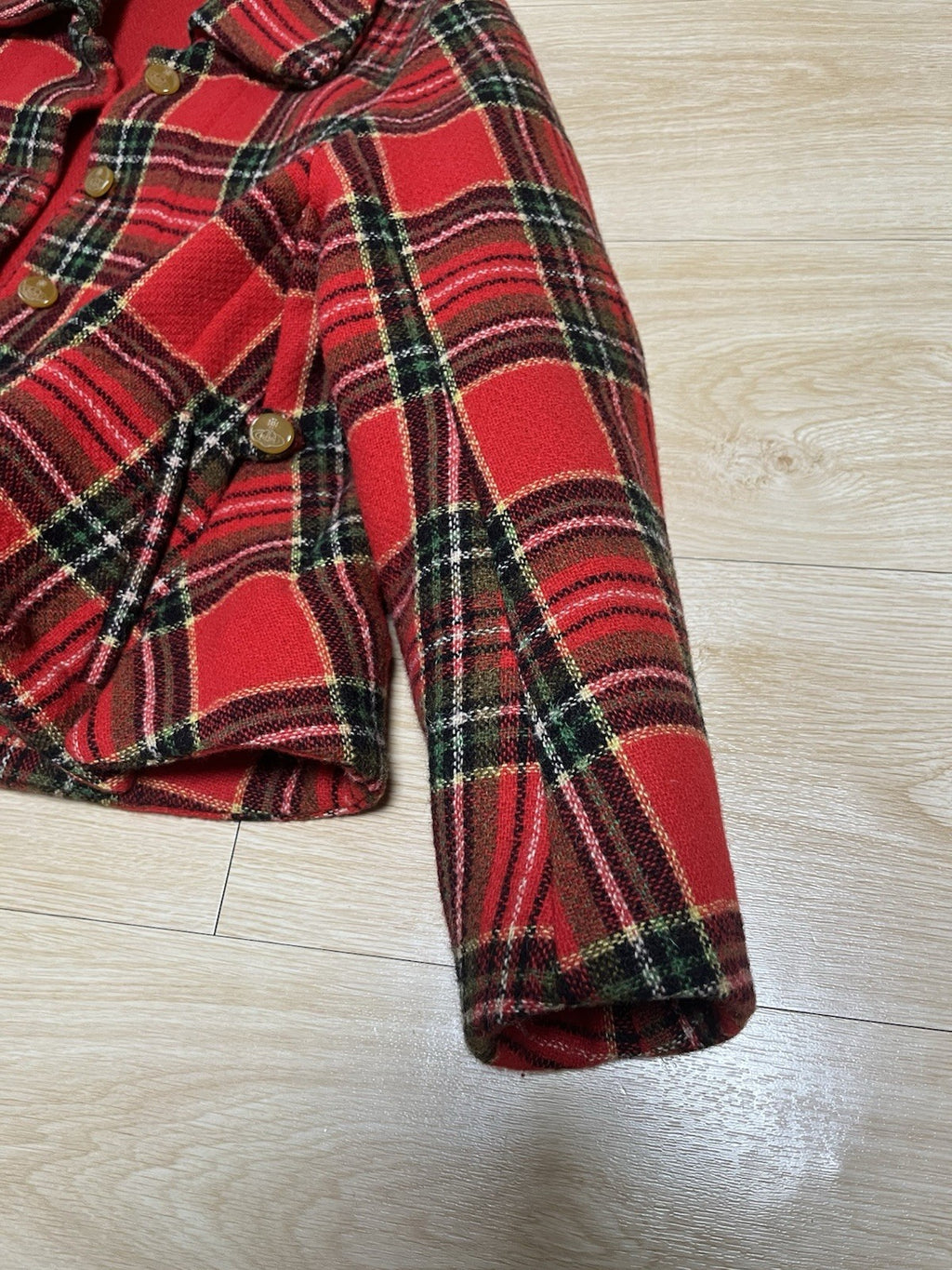 38 Vivienne westwood milan vintage 90s 80s red Tartan wool jacket