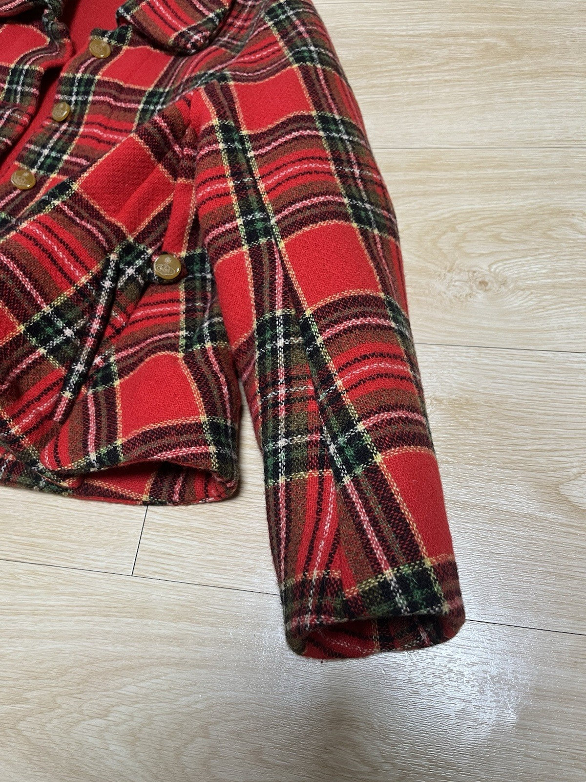 38 Vivienne westwood milan vintage 90s 80s red Tartan wool jacket