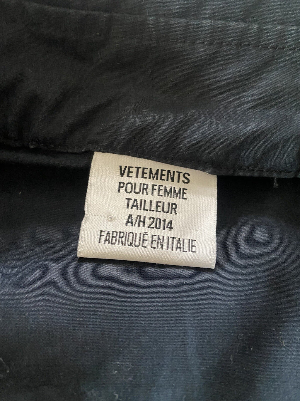 M Vetements AW14 OG Cropped in progress cargo jacket