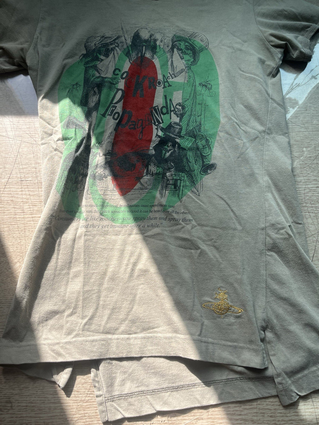 S Vivienne Westwood orb logo Asymmetric propaganda t shirt
