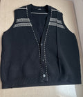 OS Raf simons oversized Heavy Weight knit sleeveless cardigan jacket