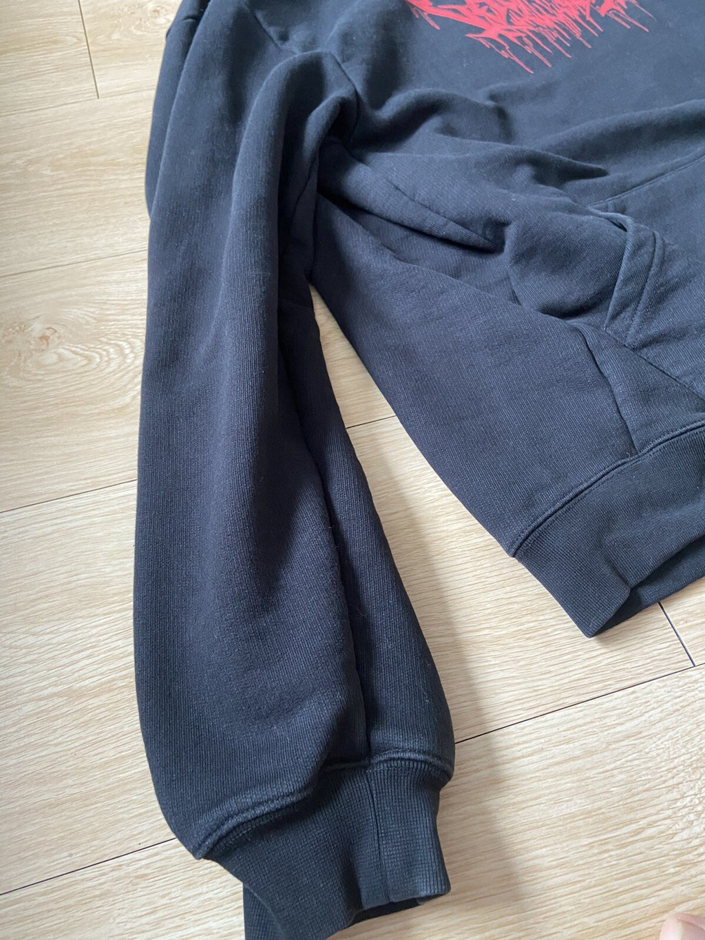 S Vetements CITY METAL red LOGO oversized hoodie