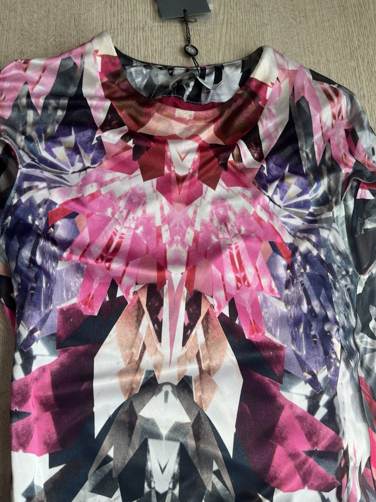 42 Alexander Mcqueen Ss09 Natural Distinction kaleidoscope Printing Silk Dress