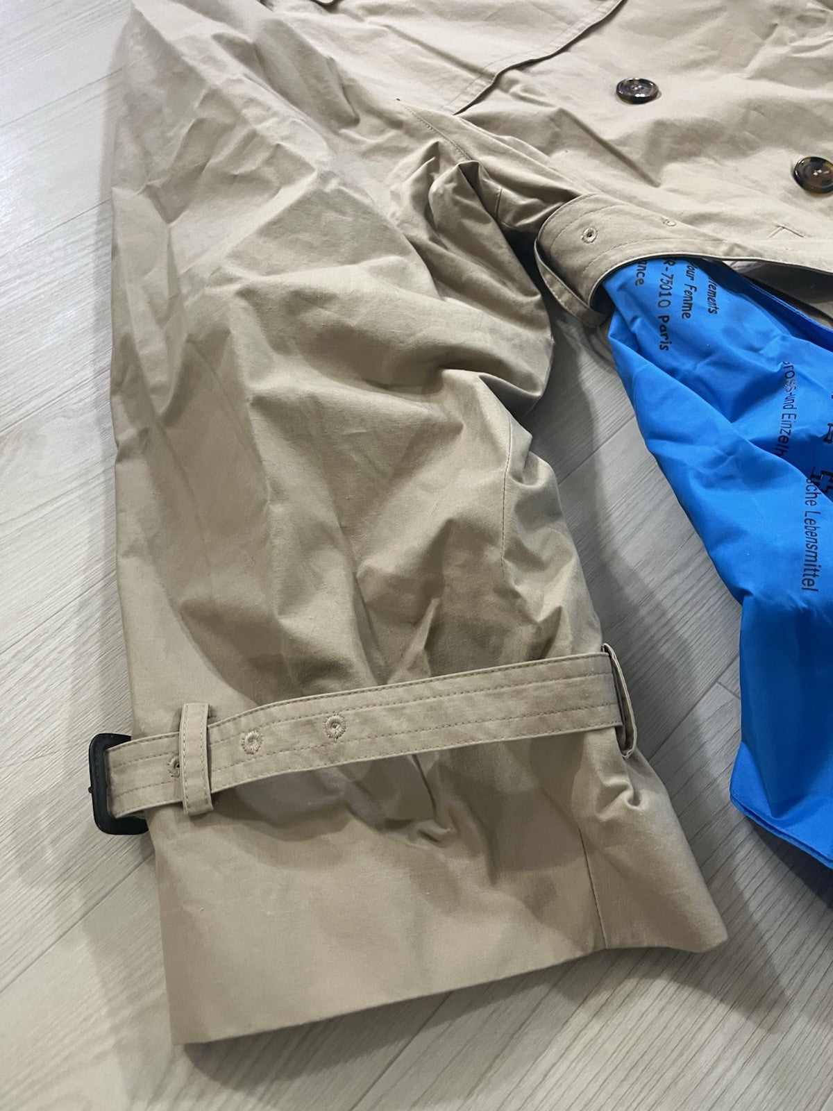S Vetements back logo Arm Tape logo oversized trench coat Jacket