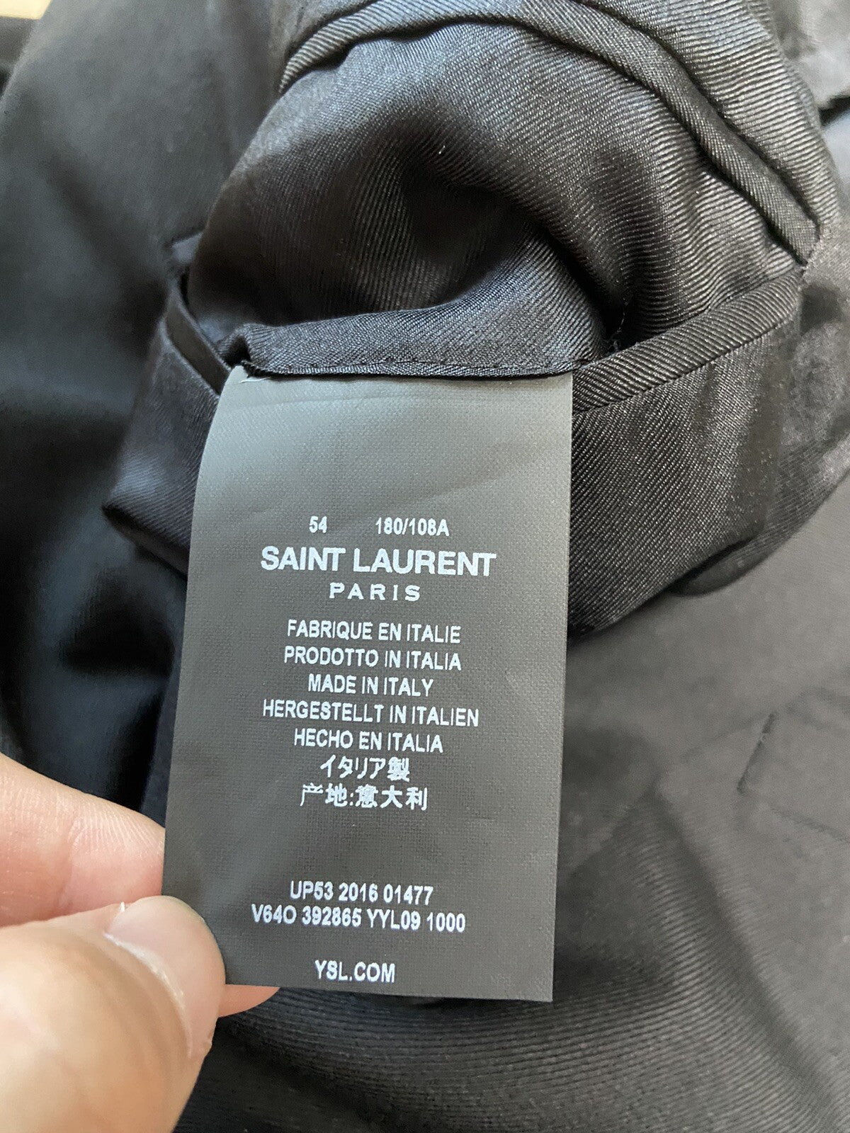 54 Saint Laurent ss17 gold button wool blazer suit Jacket
