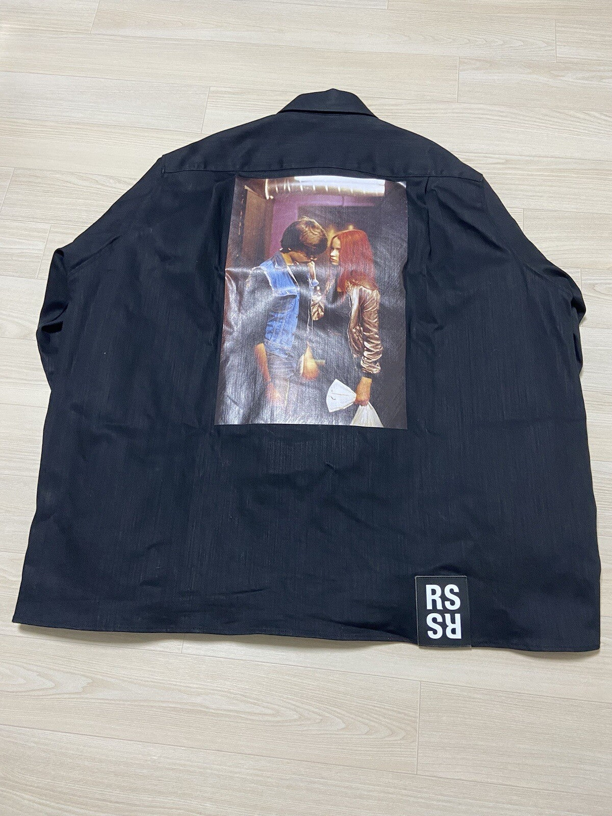 Os Raf Simons X Christian F Back printing Denim shirt jacket