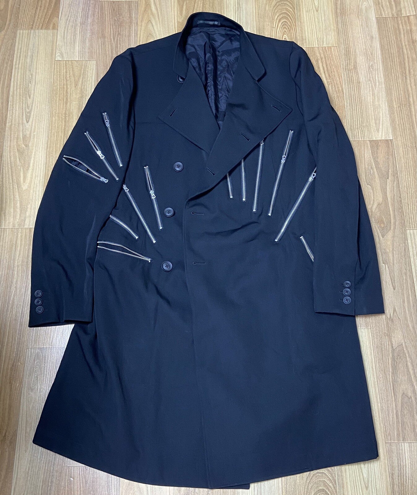 3 Yohji yamamoto pour homme ss19 multi zipper wool coat