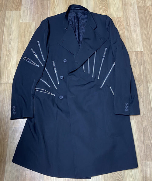 3 Yohji yamamoto pour homme ss19 multi zipper wool coat