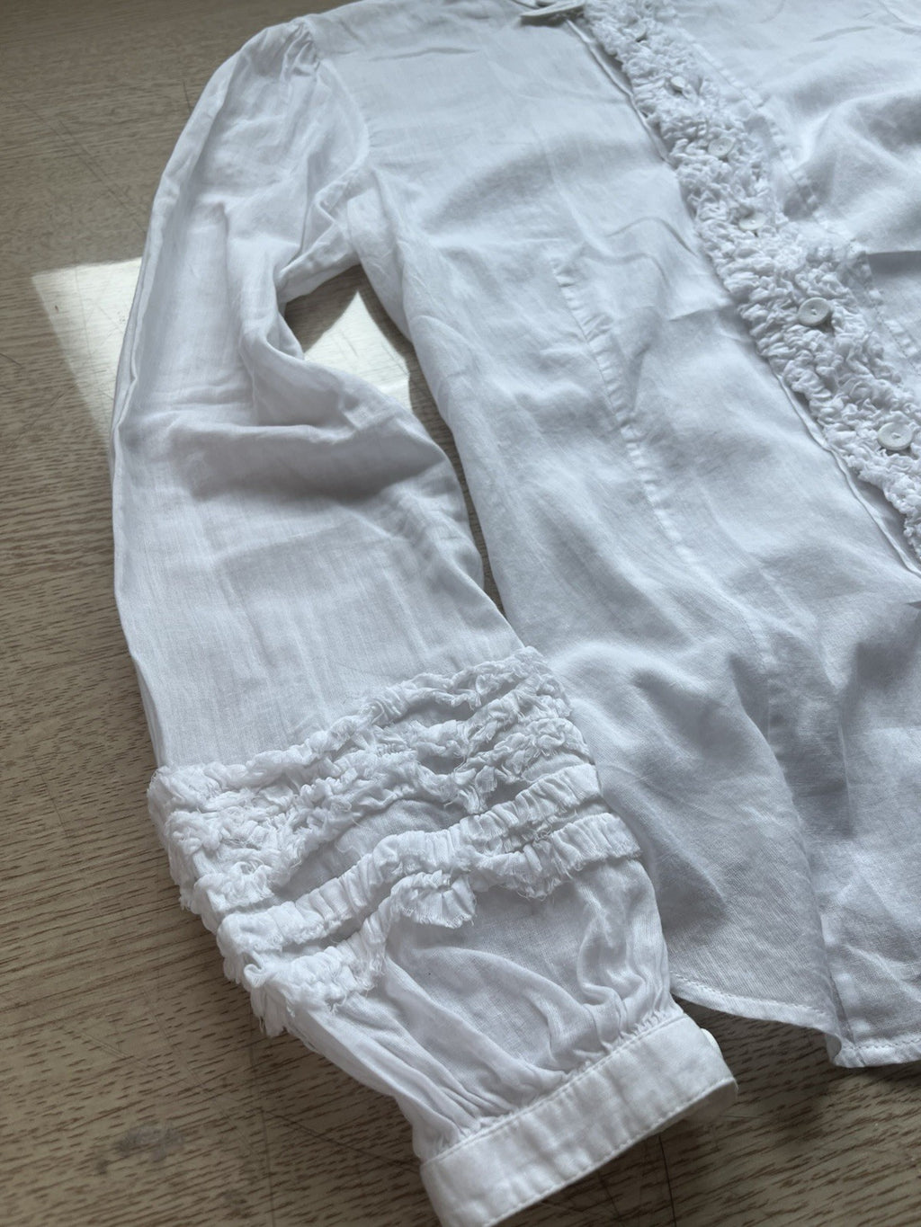 36 jean paul gaultier frill puff sleeve madarine Collar blouse Shirt