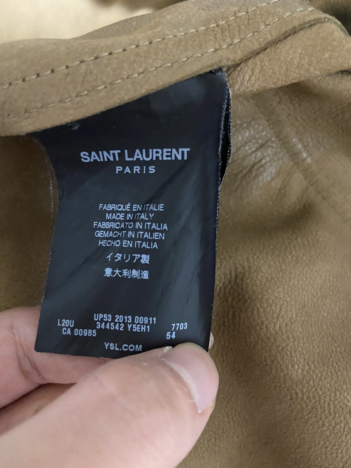 54 Saint Laurent ss14 14ss aviator suede leather jacket