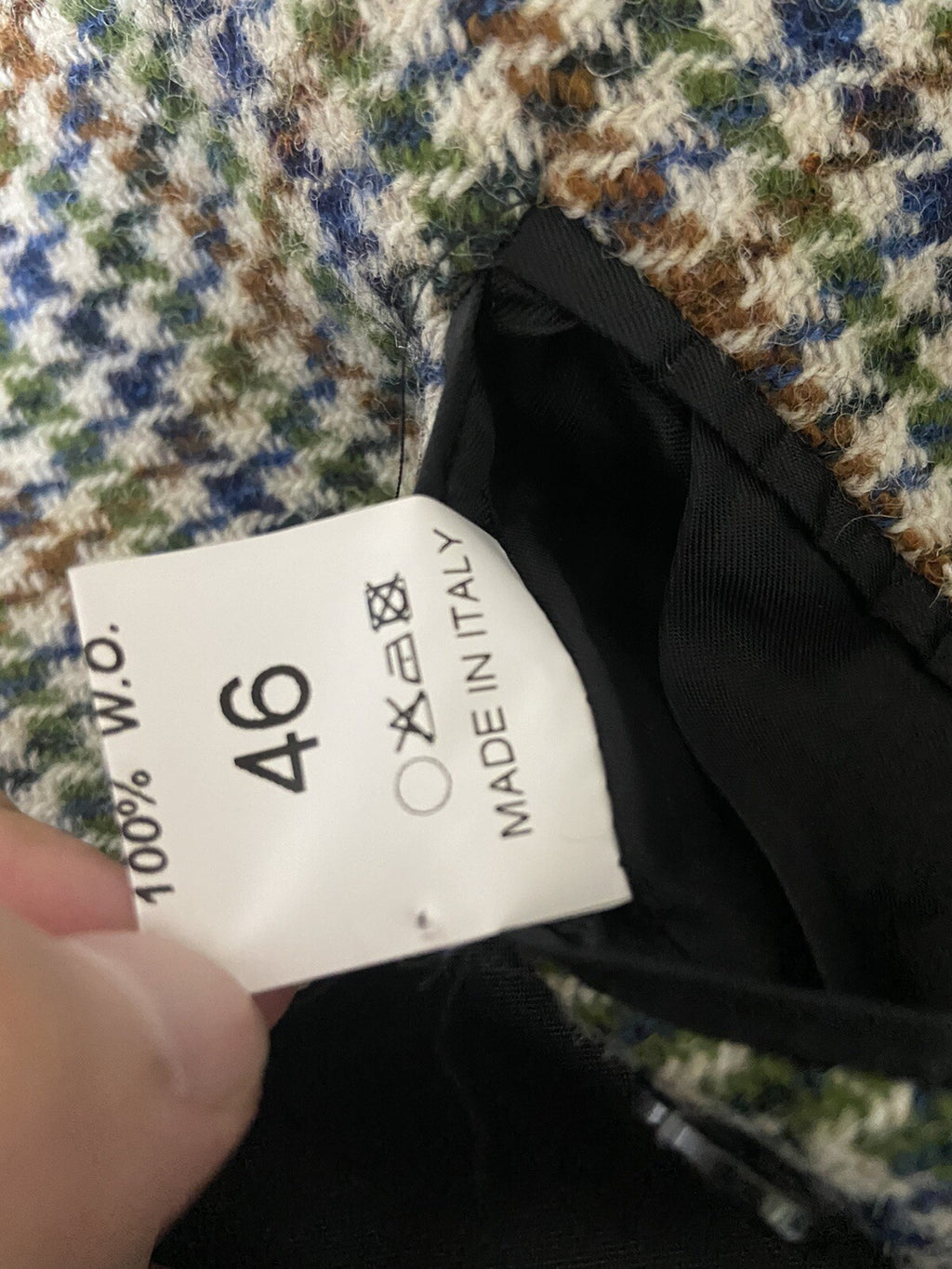 46 Raf Simons multi color houndtooth blazer jacket