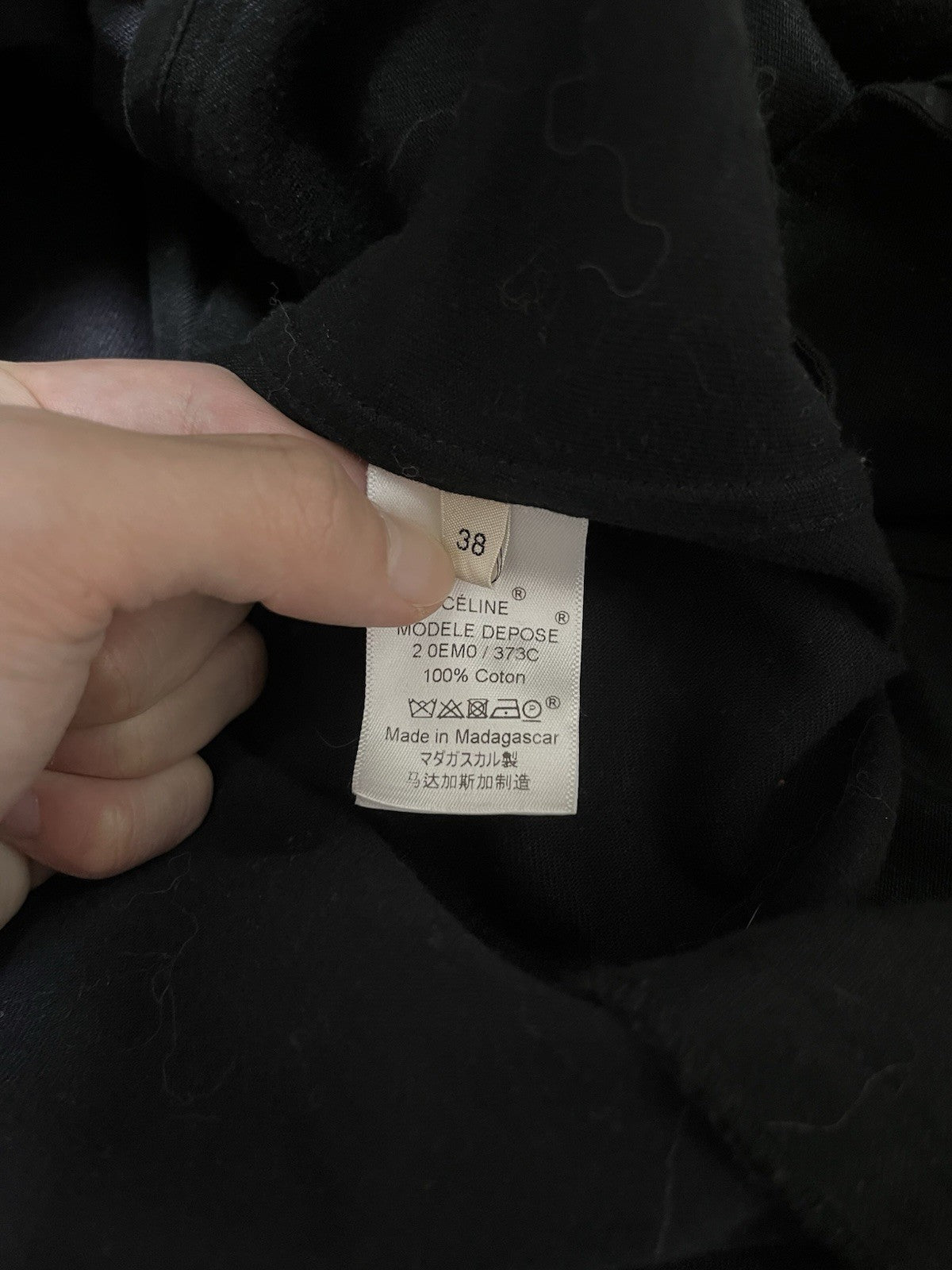 38 Celine Oversized military arm zipper denim shirt jacket