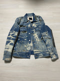 S Givenchy Distressed moleskin boro denim jacket