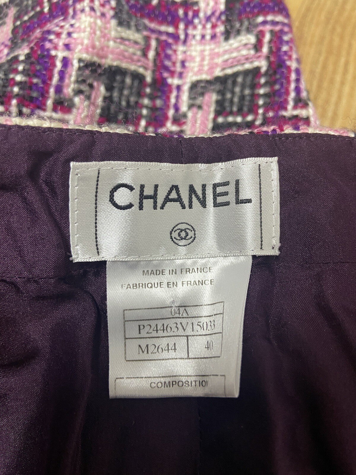 40 Chanel aw04 Tweed pants trouser