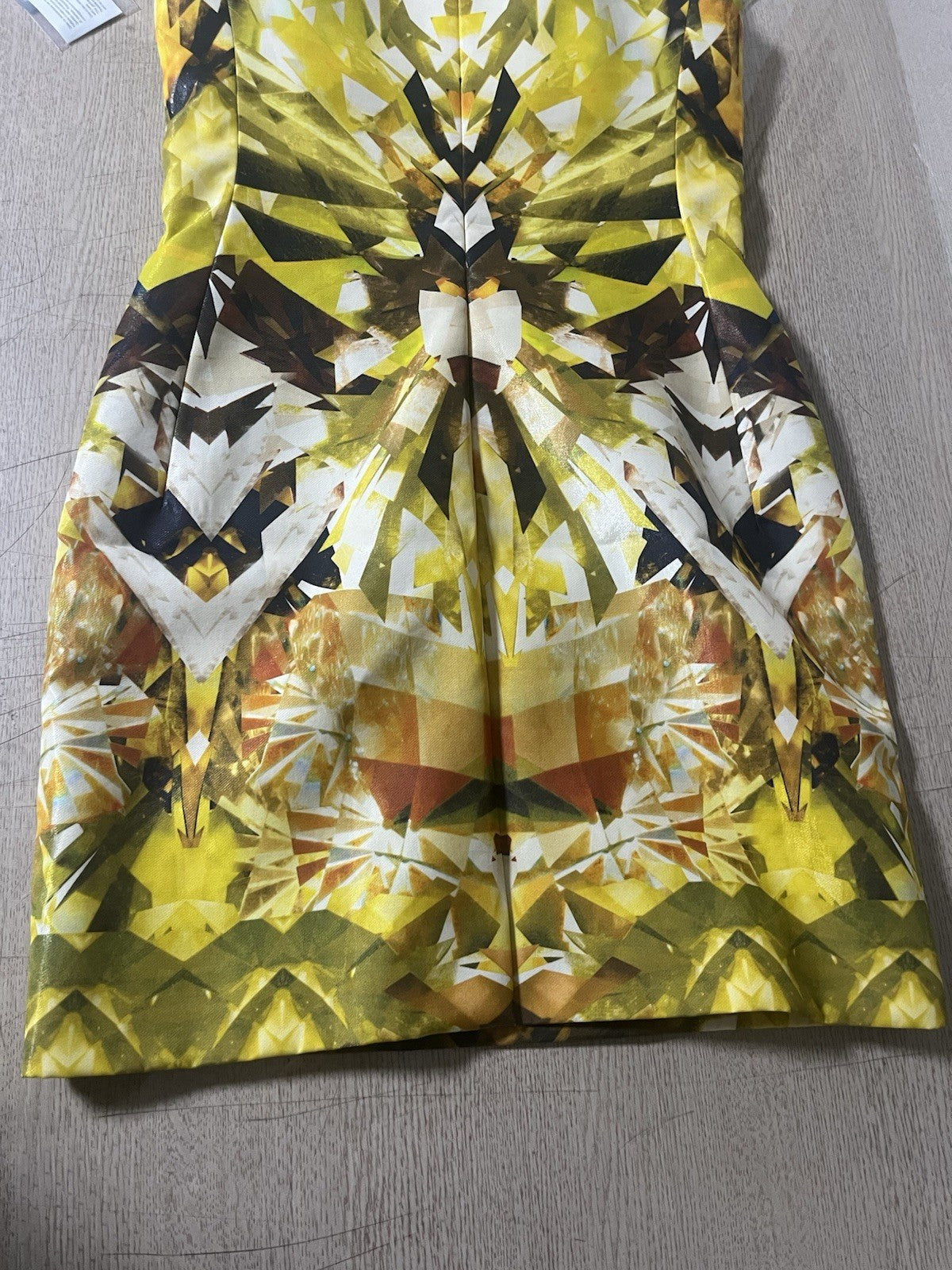 42 Alexander Mcqueen Ss09 Natural Distinction kaleidoscope Printing Silk Dress