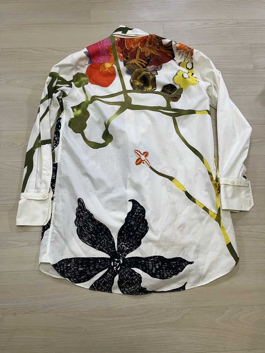 38 prada fw16 christophe chemin floreal long sleeve shirt