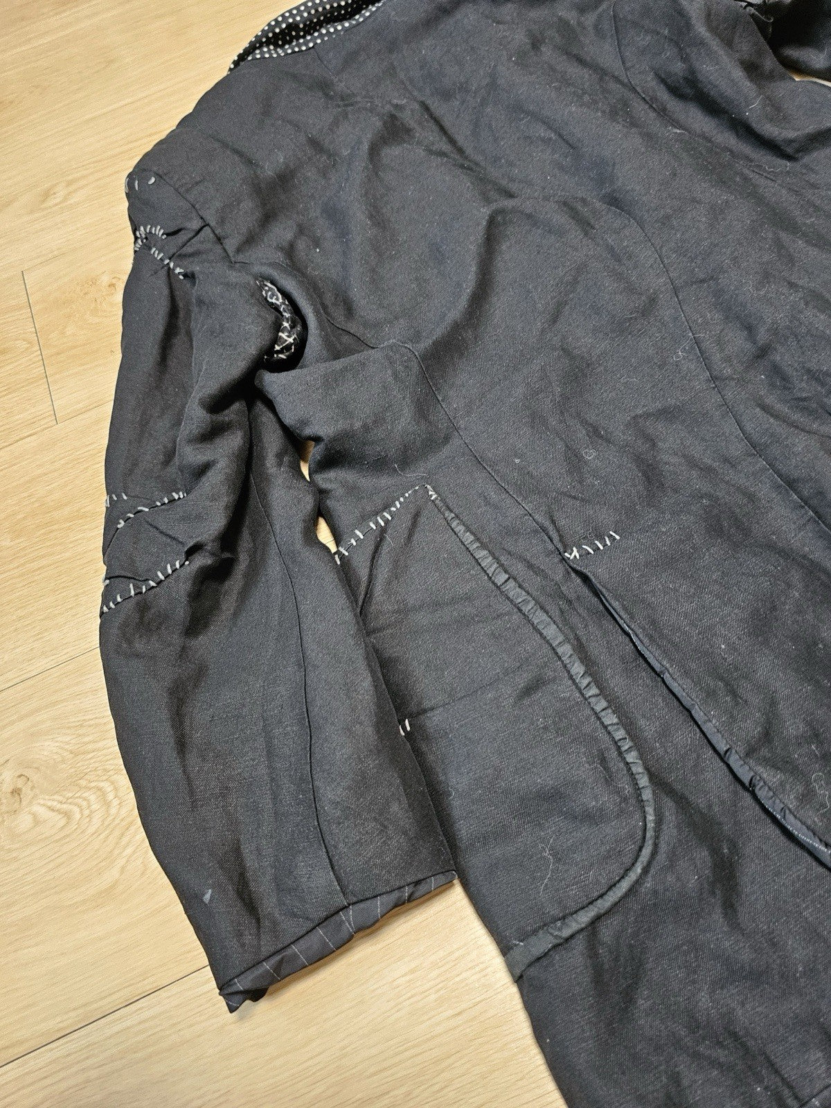 M Undercover AW04 But Beautiful Six-button assymetric blazer jacket