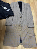 M Vetements Houndstooth Oversized two tone coat jacket