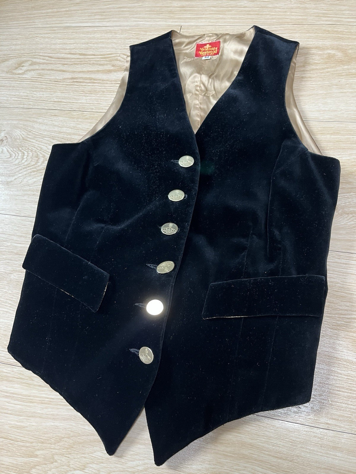 10 Vivienne westwood 90s Vintage 6 buttons velvet waist coat vest jacket