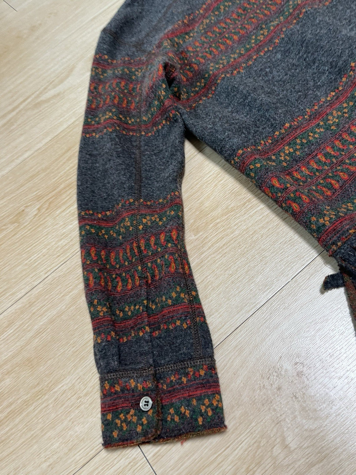 S Junya watatanabe man fringe wool knit jacket