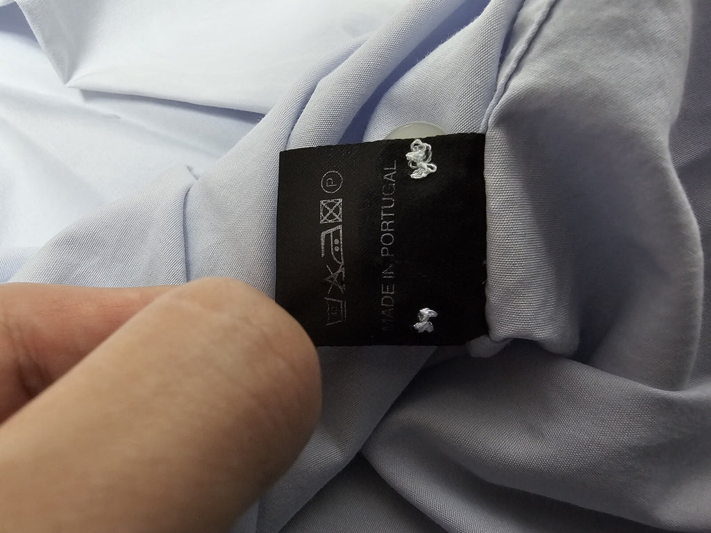S Vetements AW15 oversized button up shirt skyblue