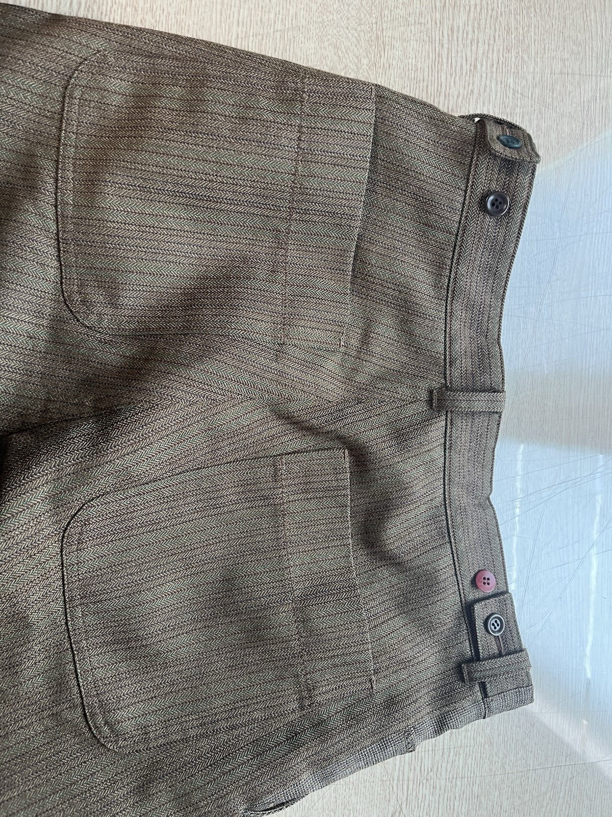 2 Undercover double sides wool slacks carpenter wide pants