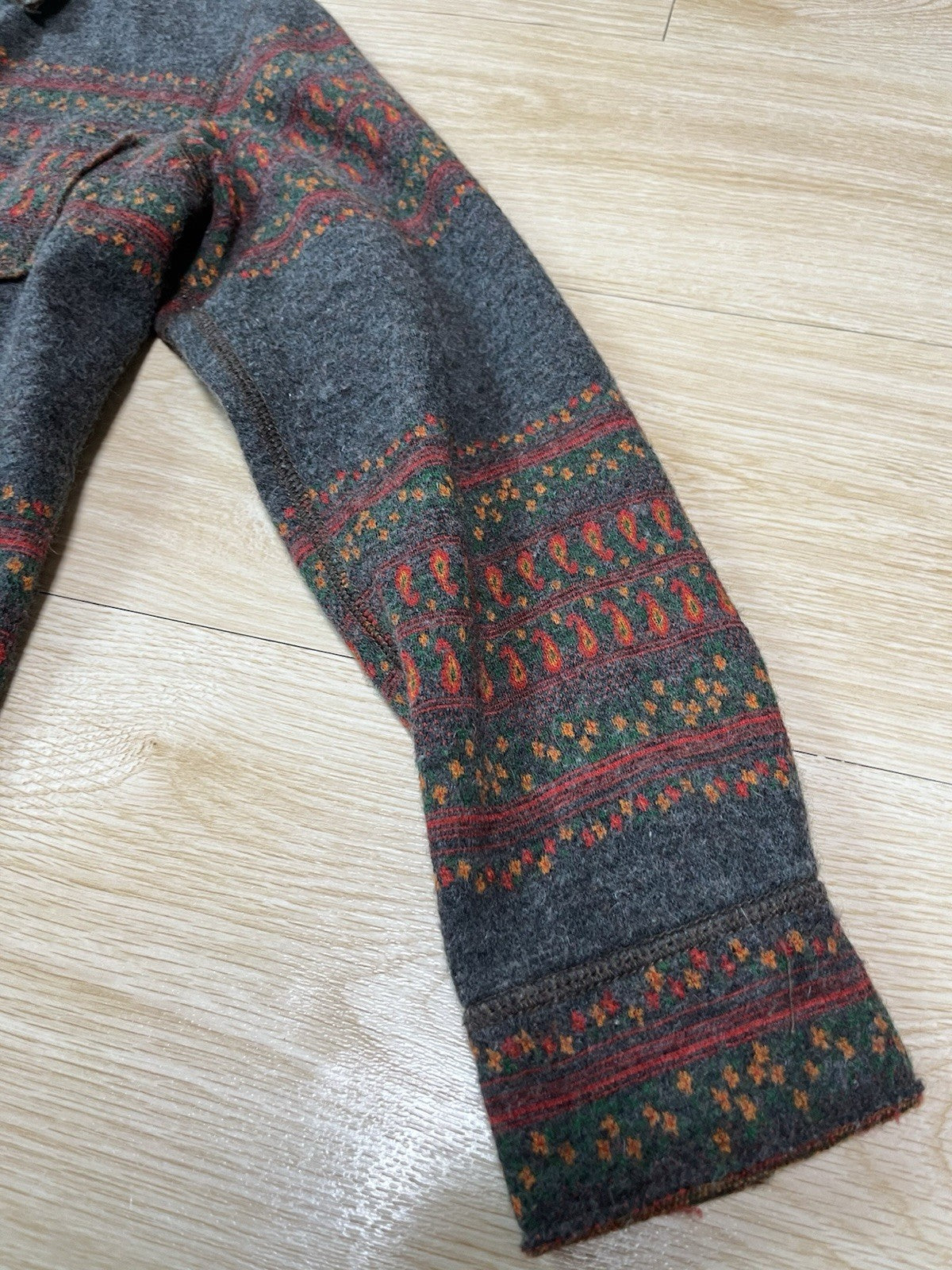 S Junya watatanabe man fringe wool knit jacket