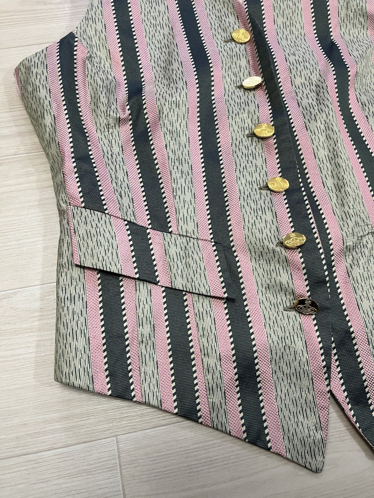 Vivienne westwood Gold Label 90s Vintage 6 buttons silk waist coat vest jacket