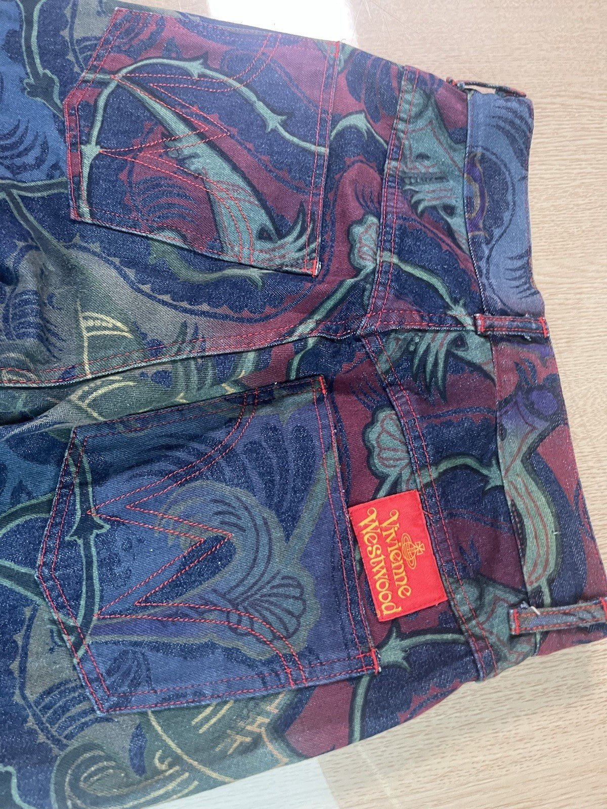 26 Vivienne Westwood Vintage 90s paisley Denim Pants Jeans