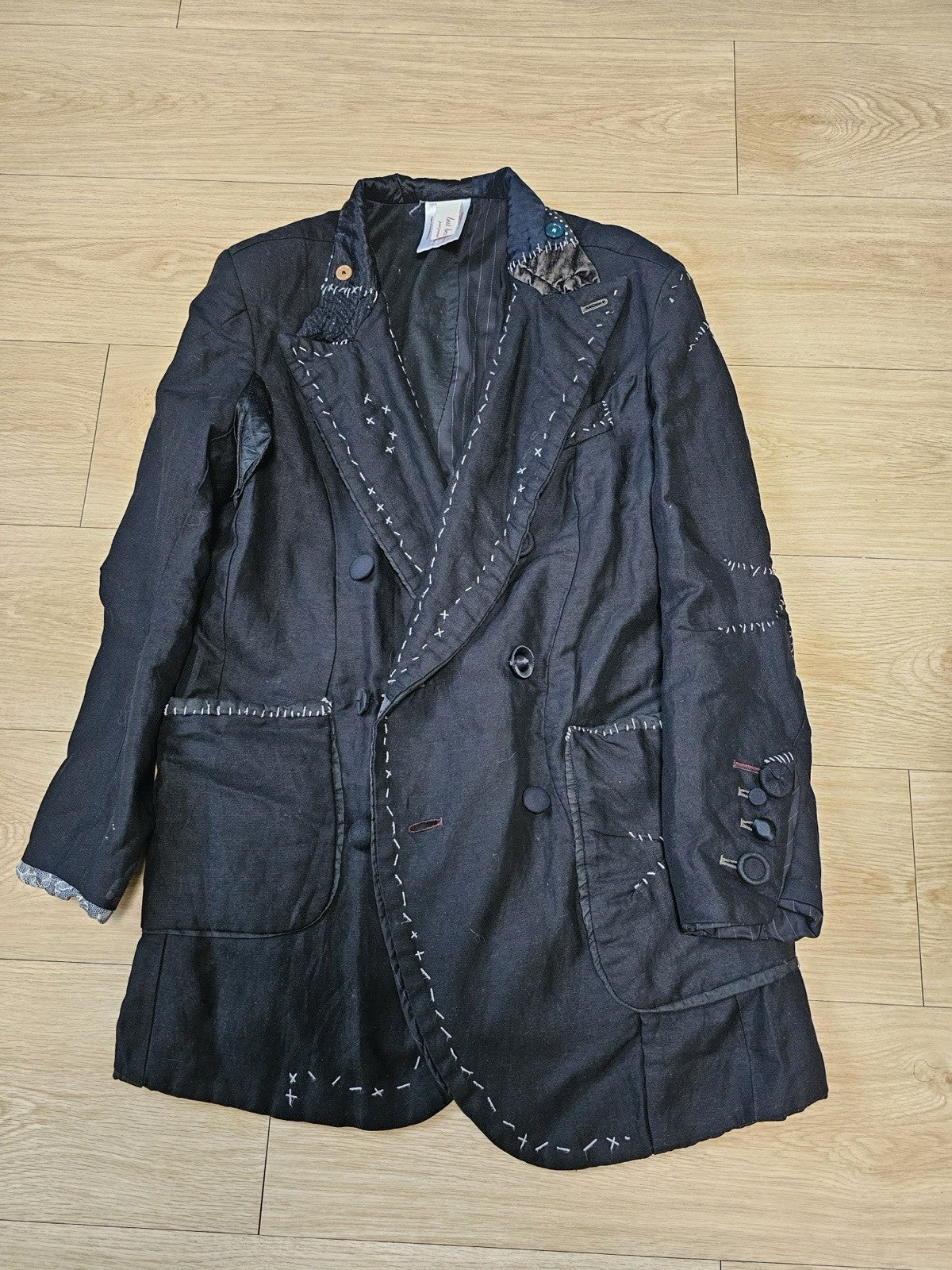 M Undercover AW04 But Beautiful Six-button assymetric blazer jacket