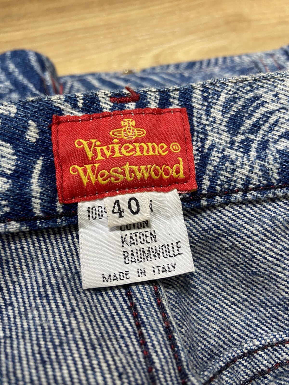 40 Vivienne westwood aw92 The Great Waves denim pants jeans