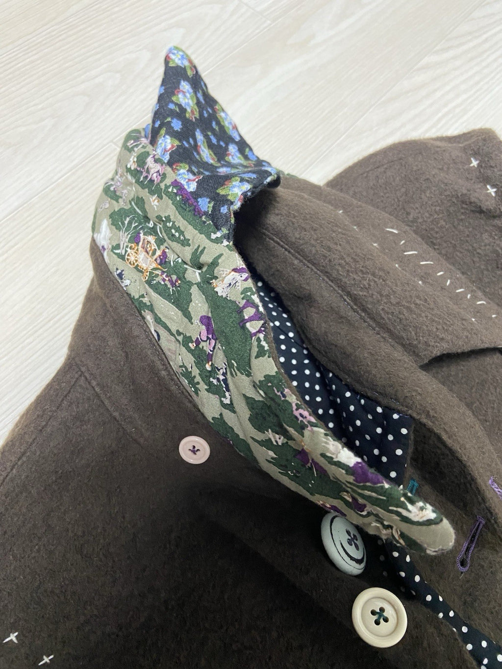 M Undercover aw04 BUT BEAUTIFUL Finale hand sewn coat