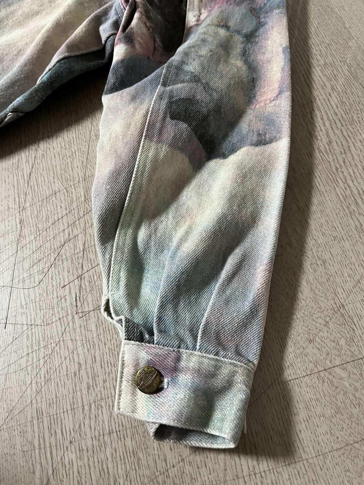 S Vivienne Westwood Vintage 80s 90s Swarm Of Cupids Putti Printing Denim Jacket
